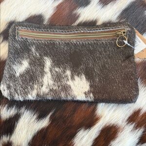 Black and White Cowhide Clutch